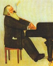Brahms plays the piano - by Willy von Beckerath