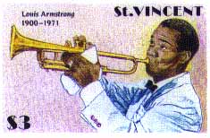 Louis Armstrong / stamp of St. Vincent