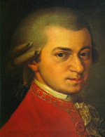 Mozart (detail) by Krafft in Gesellschaft der Musik-freunde, Vienna