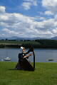 Irish harp player - photograph by Corel Inc.