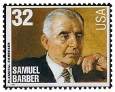 Samuel Barber / stamp of The USA