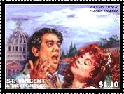 Placido Domingo stamp / St. Vincent