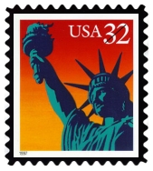 Statue of Liberty / stamp of The USA